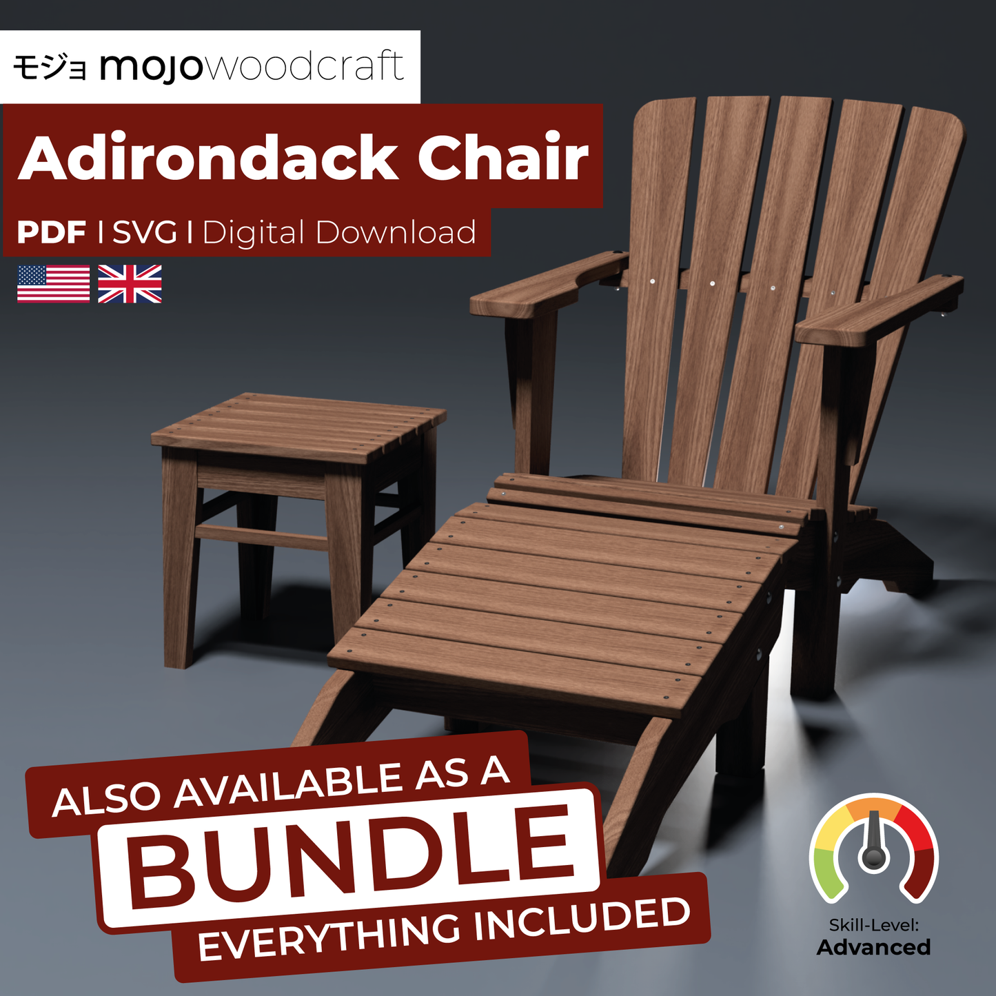 Adirondack Chair (zerlegbar) / Gartenstuhl | DIY Bauanleitung ENGLISCH