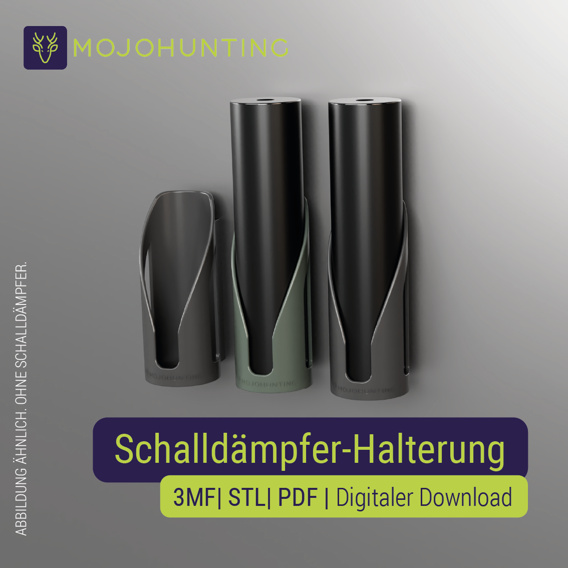 Silencer Holder (magnetic) | 3D printing data | 5 sizes