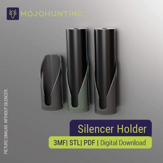 Silencer Holder (magnetic) | 3D printing data | 5 sizes